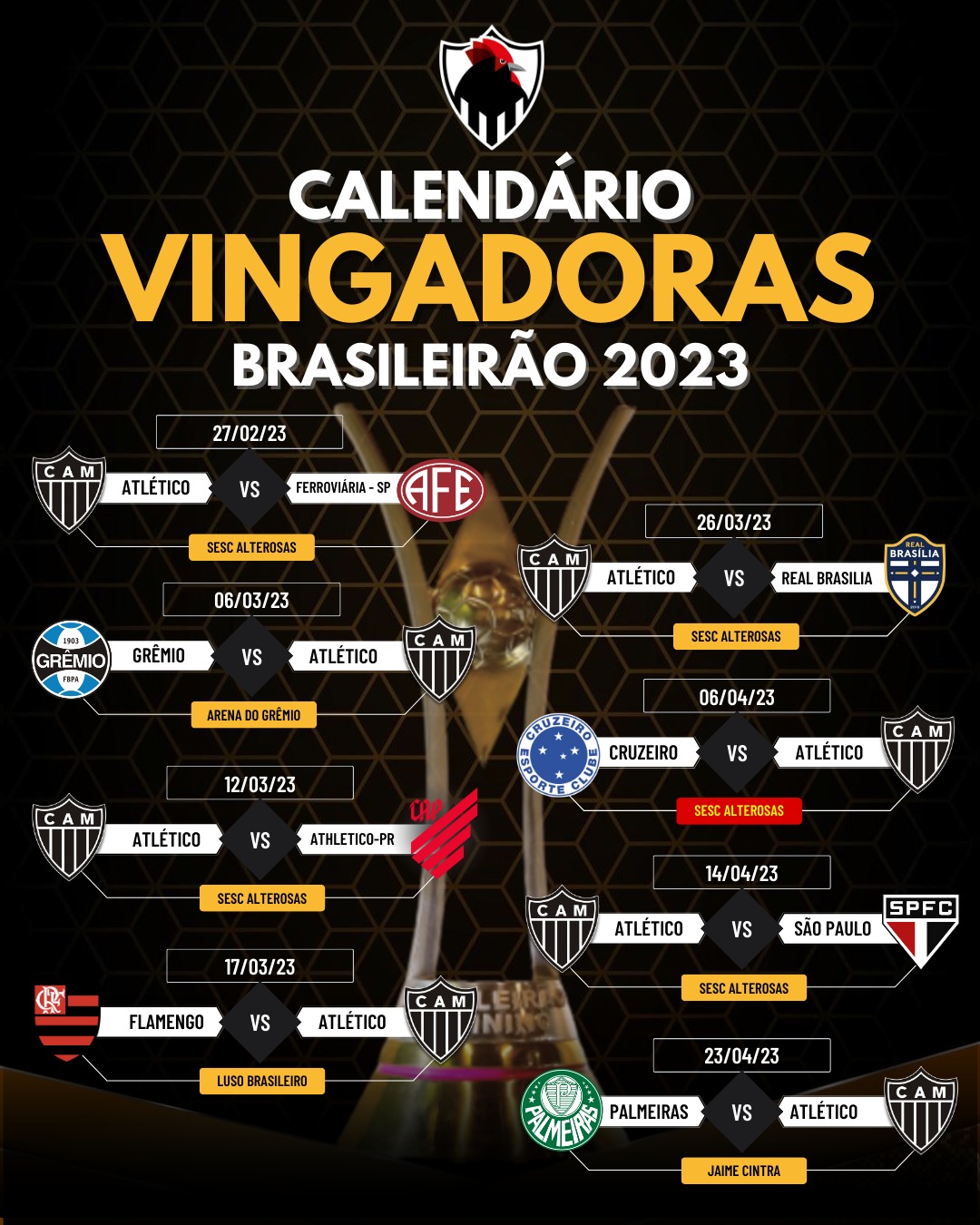 CBF define tabela completa de jogos do Brasileirão Feminino 2023