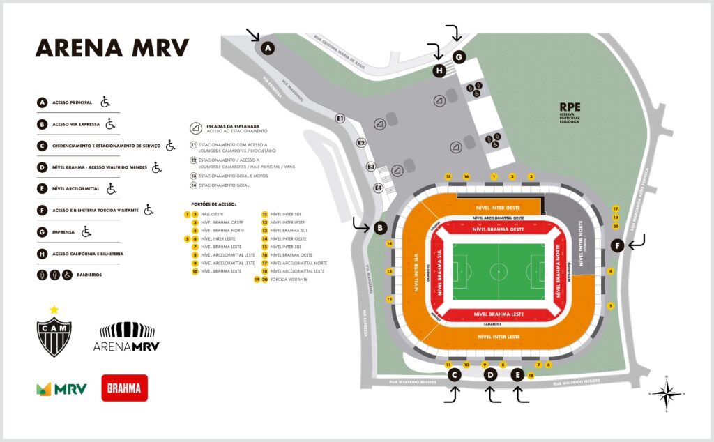 Operação de trânsito para o jogo Atlético x Santos, na Arena MRV, neste  domingo