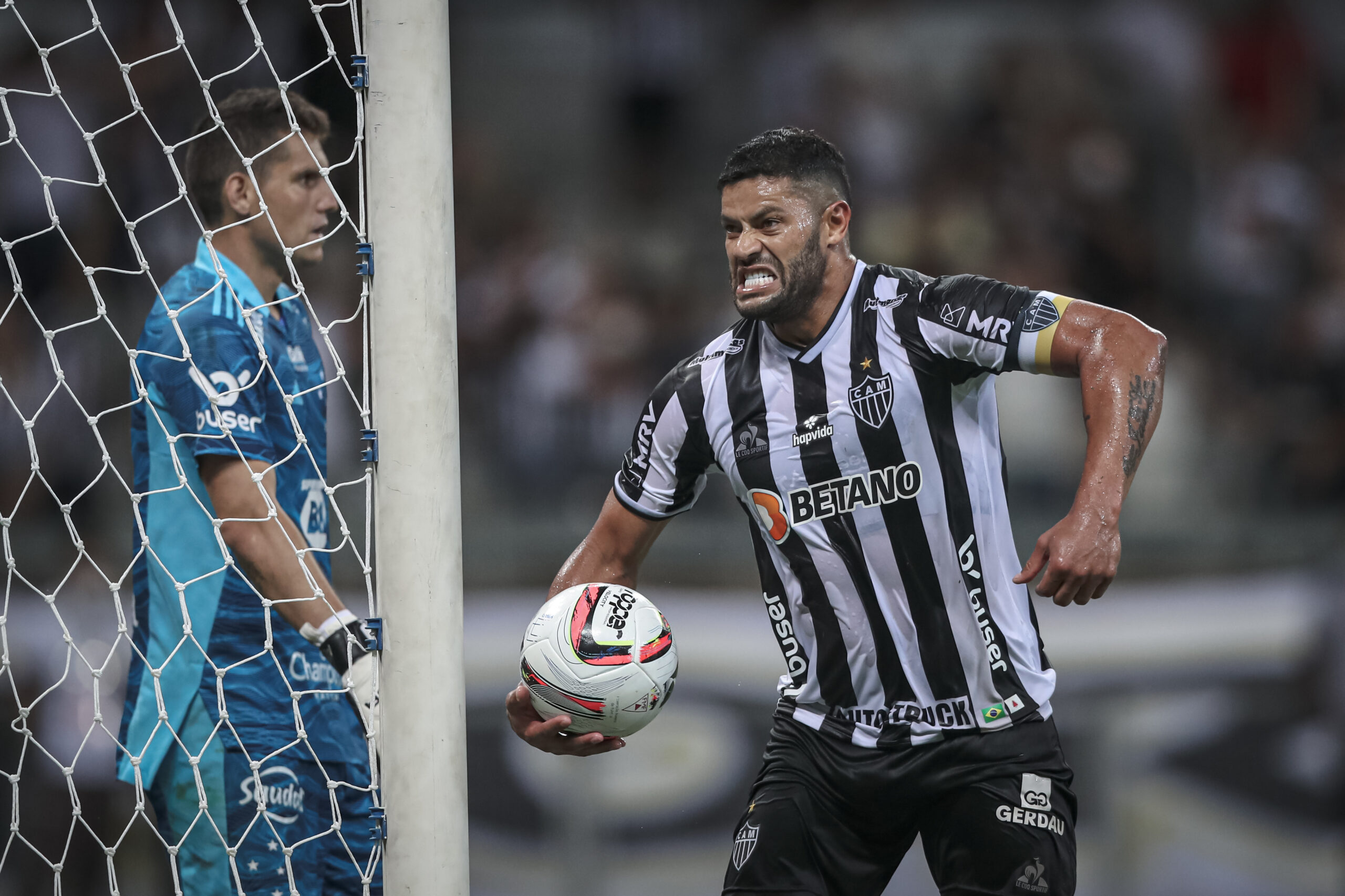 O Incrível Hulk marcou duas vezes na última final disputada em jogo único, em 2022 (Foto: Pedro Souza / Atlético)