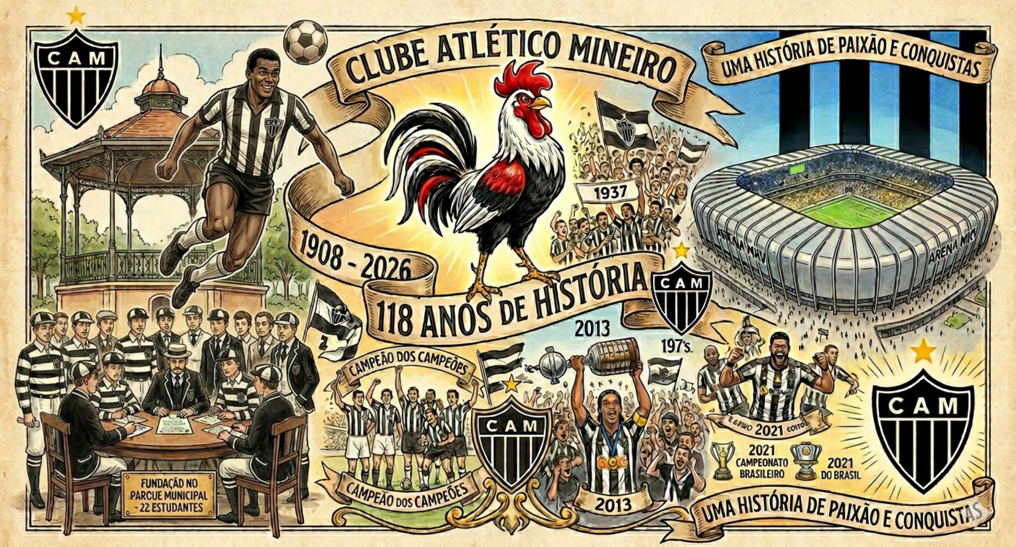 118 anos de Atlético: contra o vento, sempre!