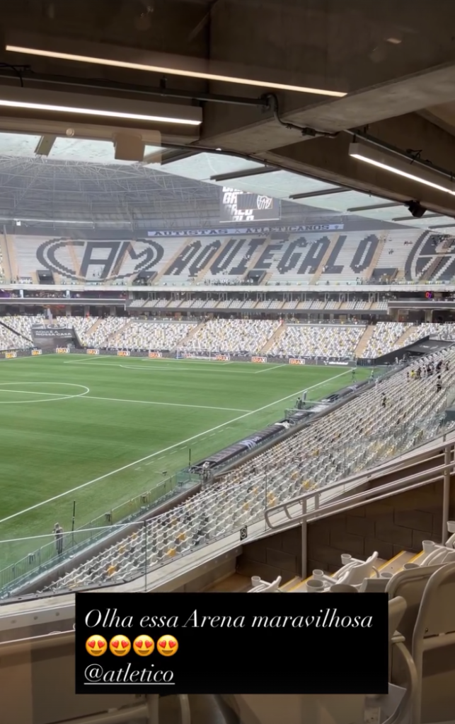 A Capitã Gattaz gostou da Arena MRV (Divulgação/Instagram)