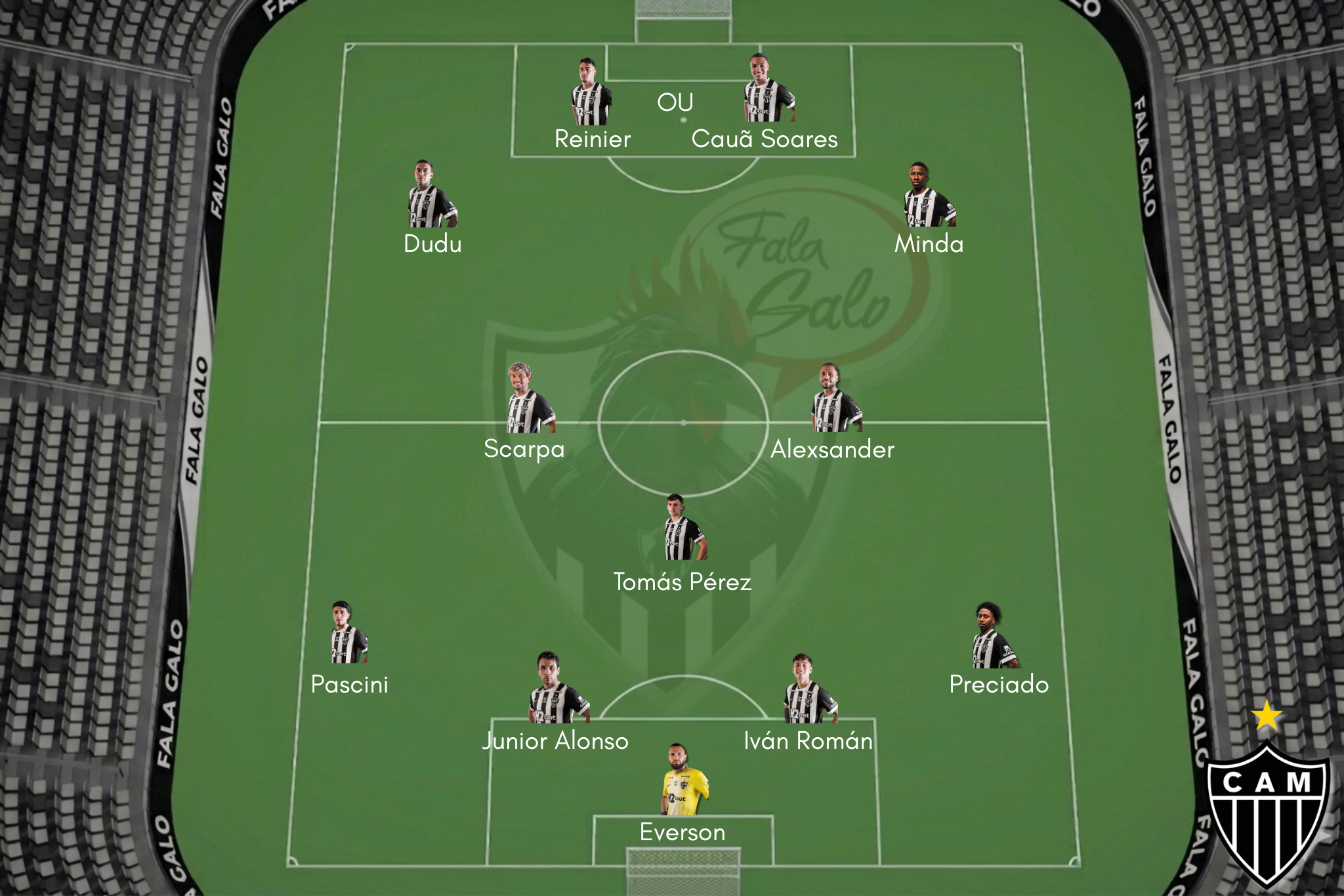Provável escalação do Atlético para encarar o Cienciano, nesta quarta-feira (29).