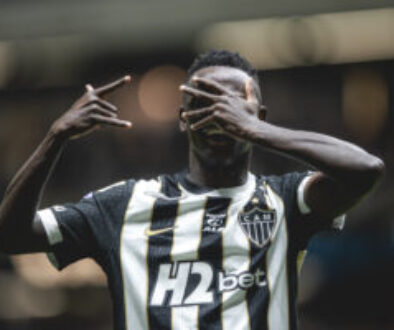 Mamady Cissé, em Galo x Mirassol (Foto: Pedro Souza / Atlético)