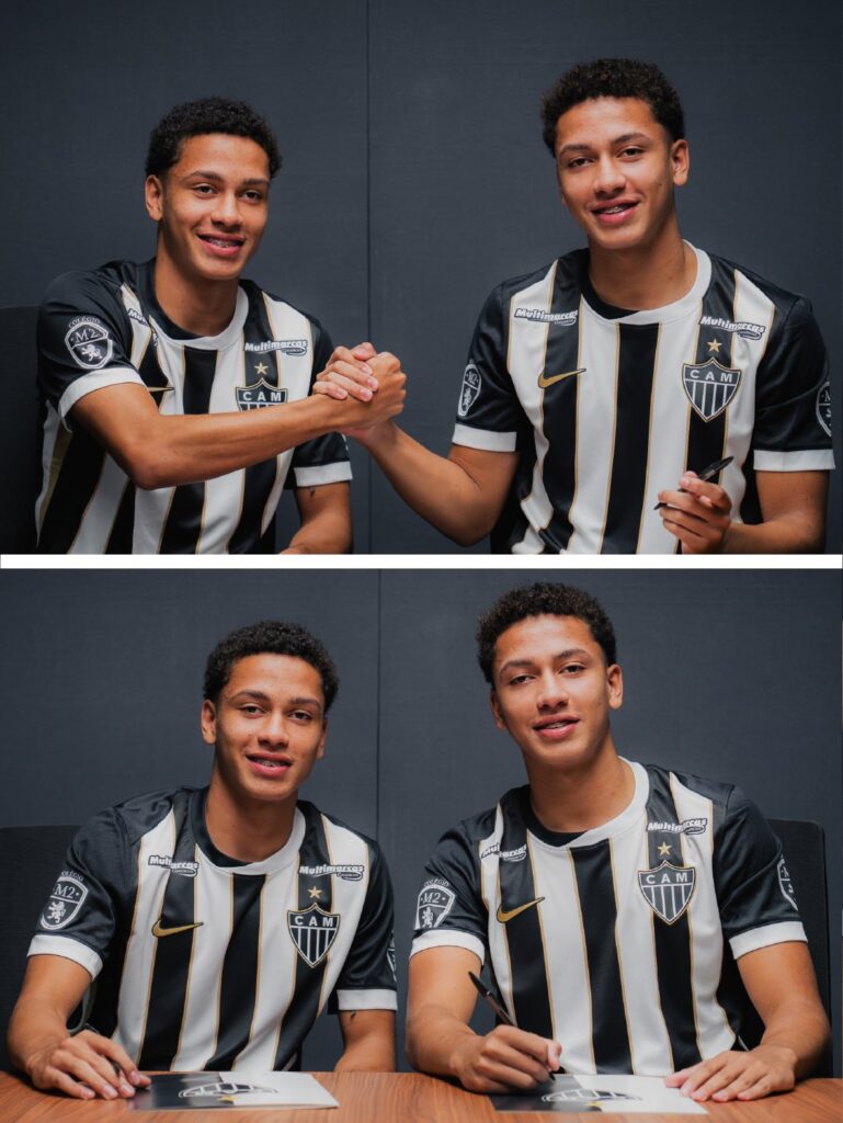 Irmãos Rodrigues, Samuel e Vinicius são do Galo até 2030 (Divulgação/Galo na Base)