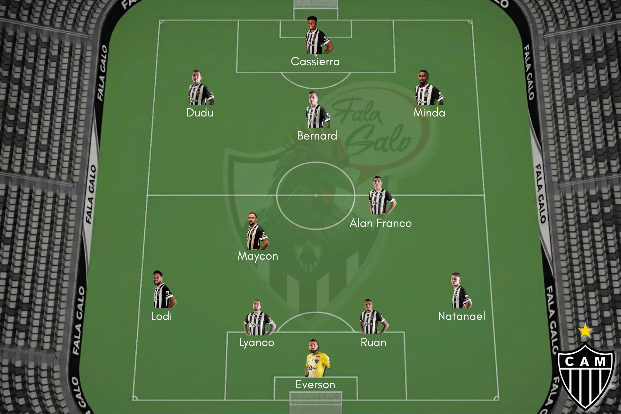 Provável escalação do Atlético para encarar o Cruzeiro, neste sábado (2).