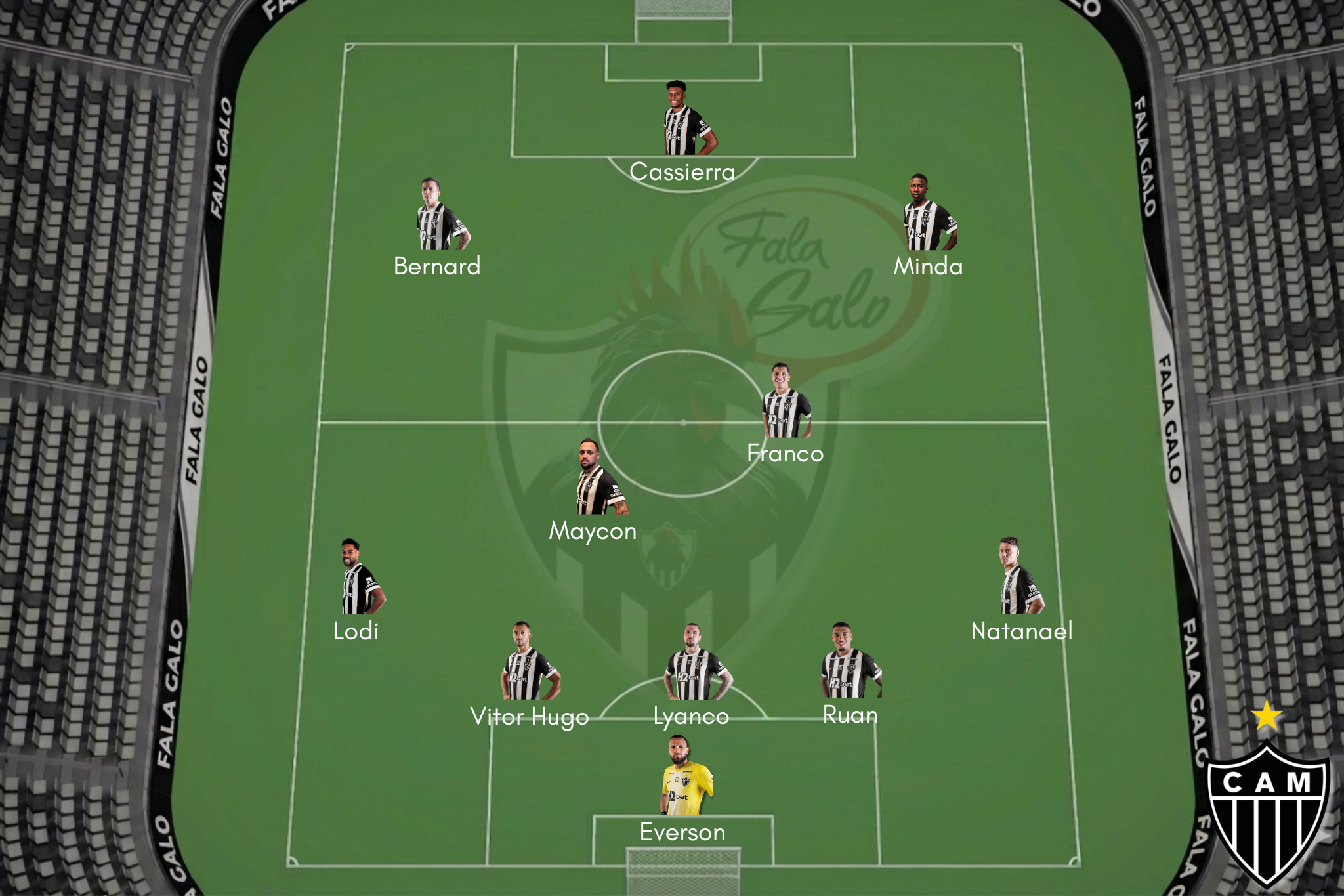 Confira a provável escalação do Atlético para enfrentar o Mirassol, neste sábado (16)