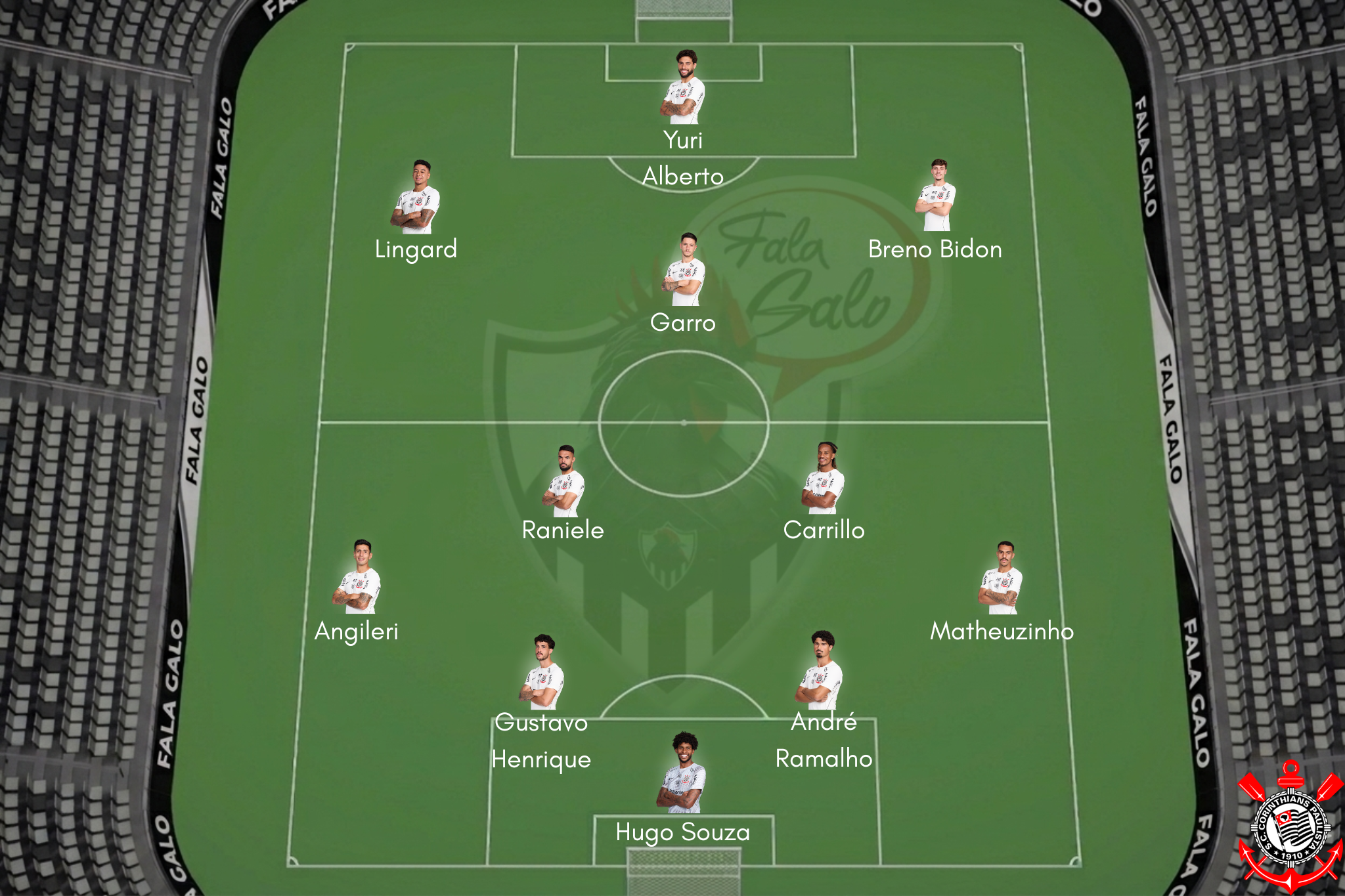 Veja a provável escalação do Corinthians para enfrentar o Atlético.