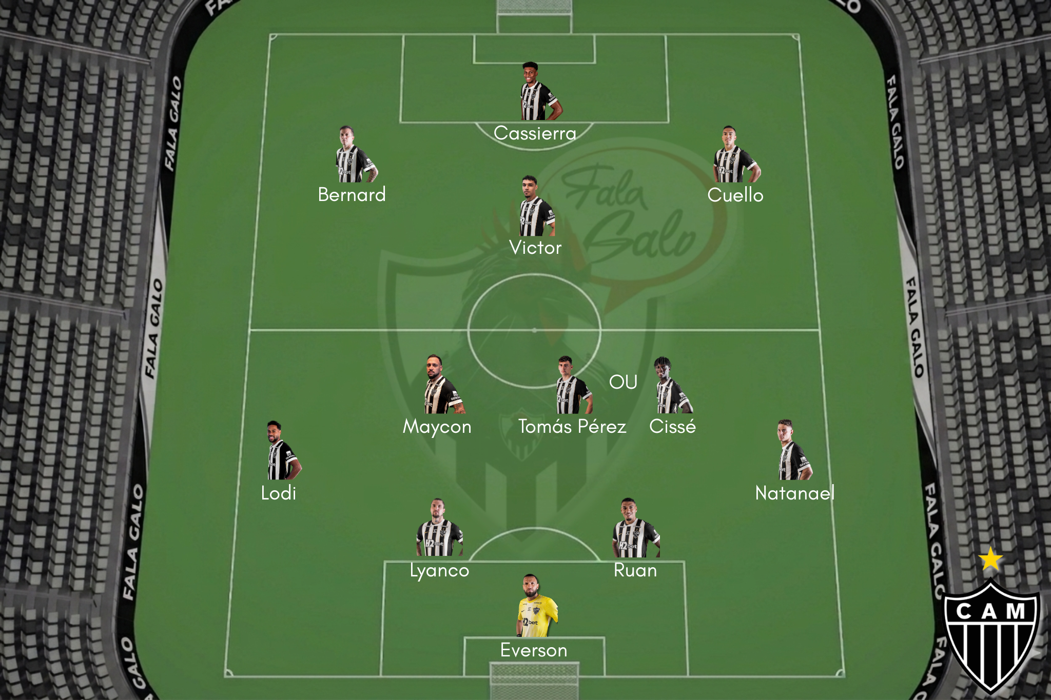 Provável Atlético para enfrentar o Palmeiras, neste domingo (26).