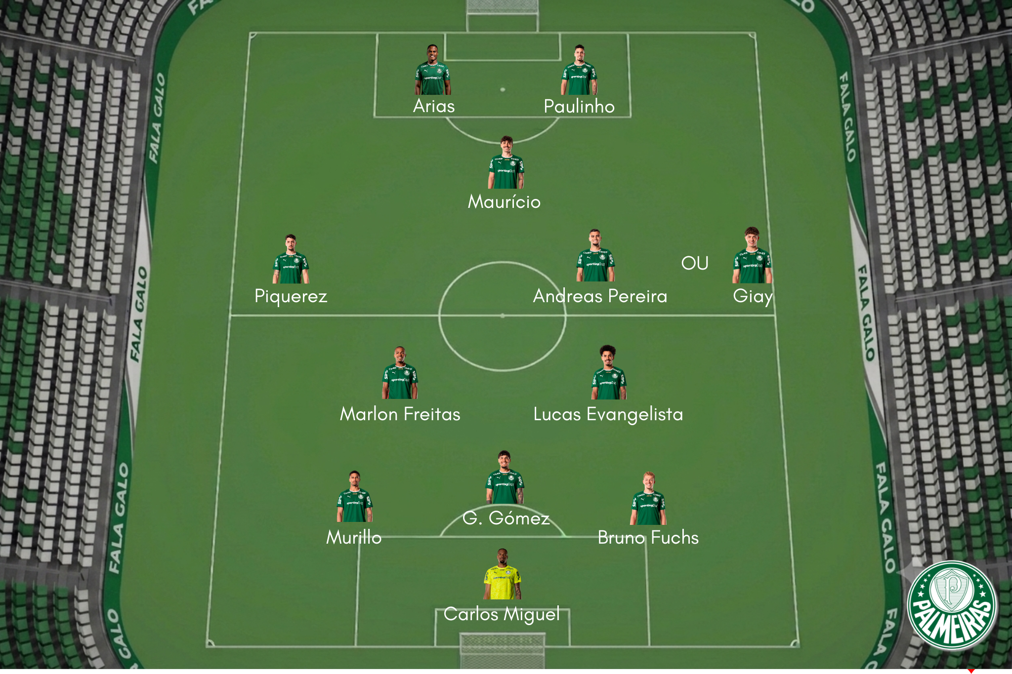 Veja o provável Palmeiras para encarar o Atlético neste domingo (26).