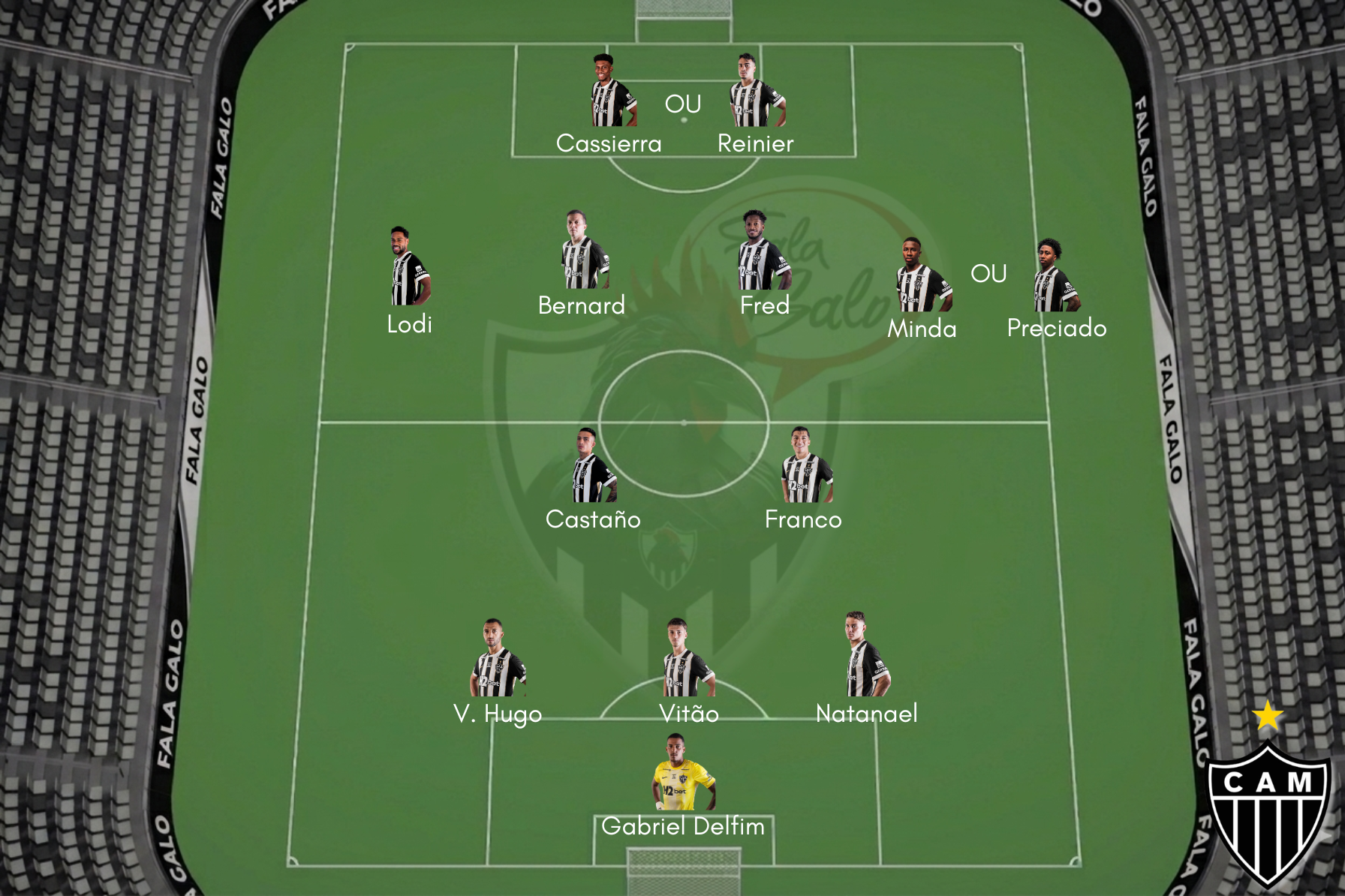 Este é o provável Atlético para encarar o Santos, nesta quarta (9), pela Sul-Americana.