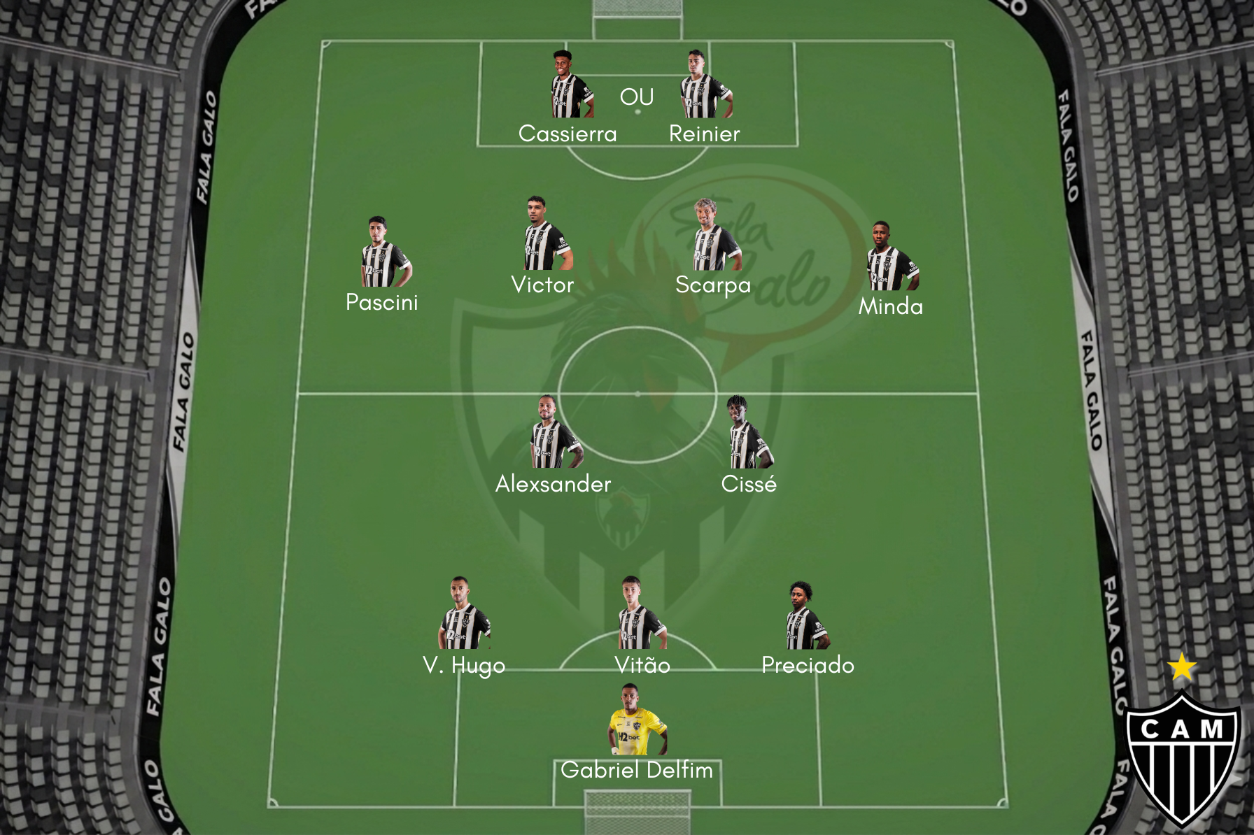 Este é o provável Atlético para encarar o São Paulo, neste sábado (5), pelo Brasileirão. 